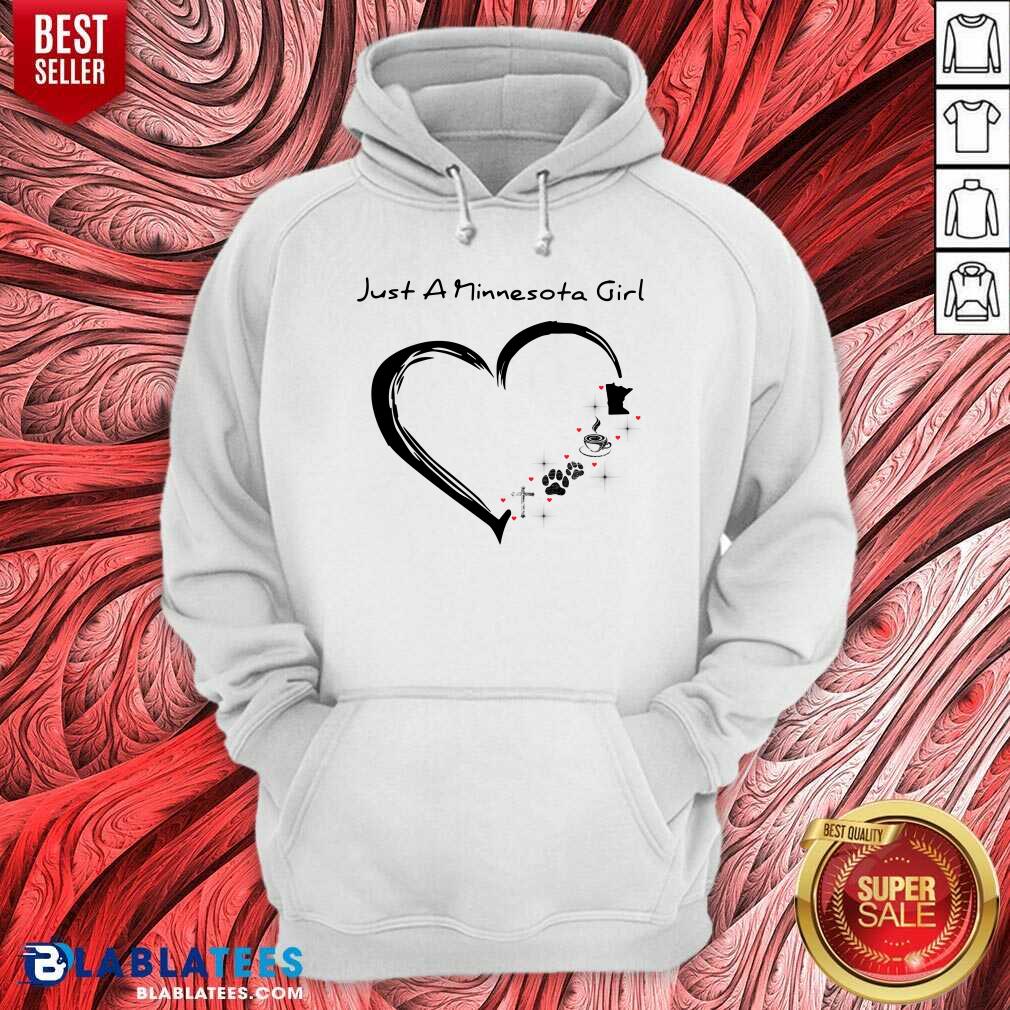 Just A Minnesota Girl Heart Cross Shirt - Image 2