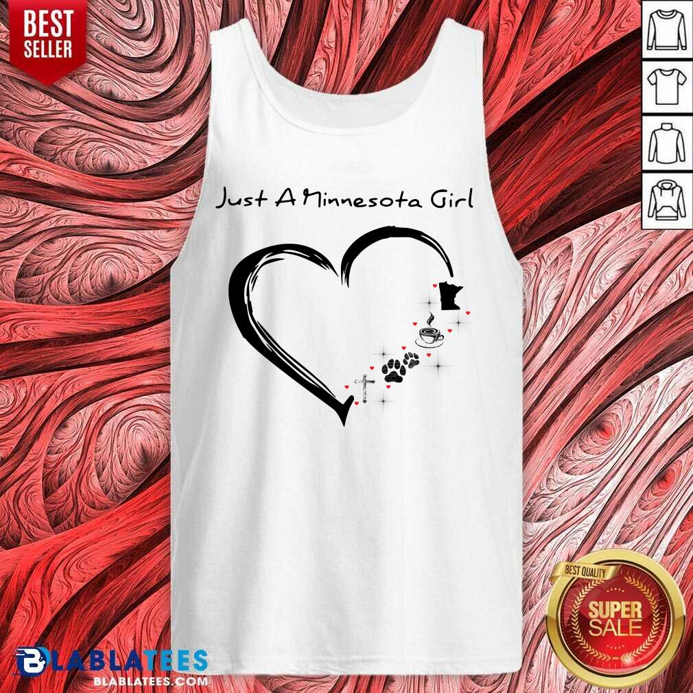 Just A Minnesota Girl Heart Cross Shirt - Image 4