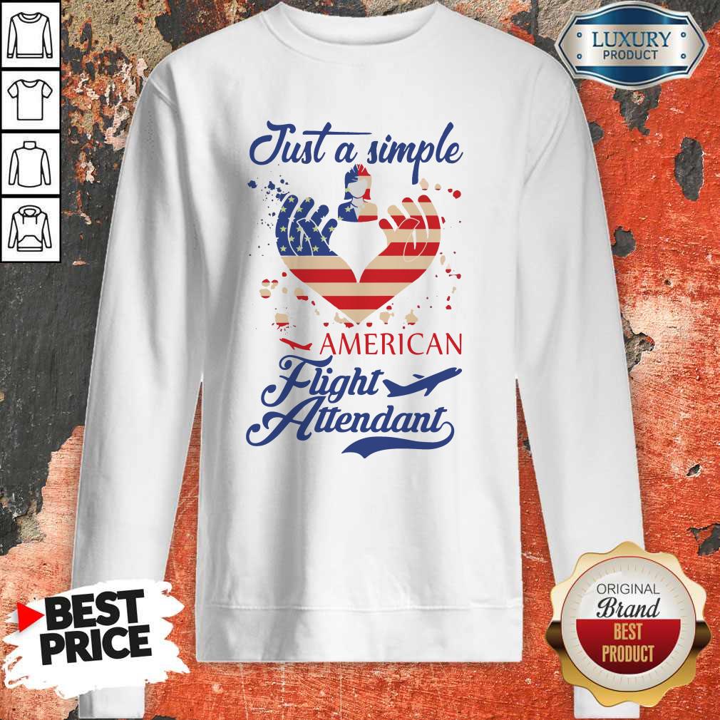 Just A Simple American Flight Attendant Shirt - Image 5
