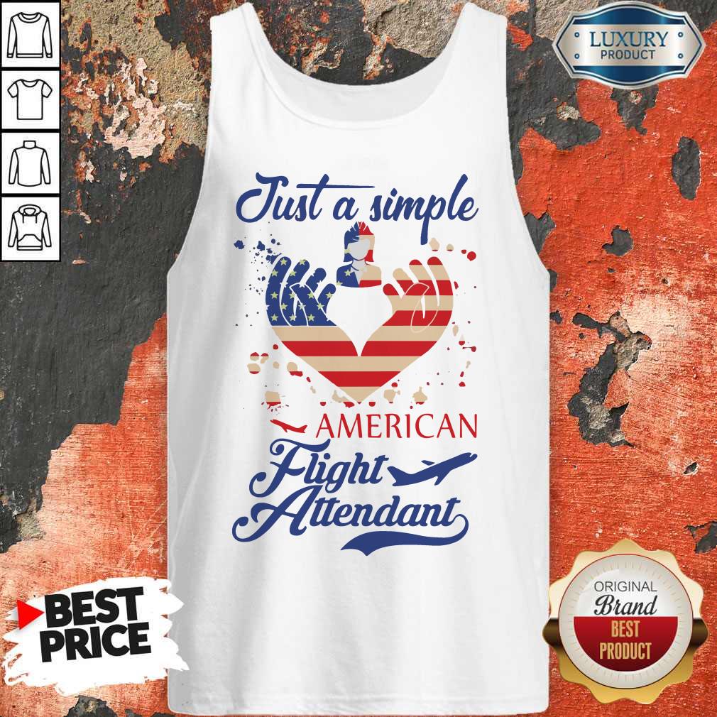 Just A Simple American Flight Attendant Shirt - Image 3
