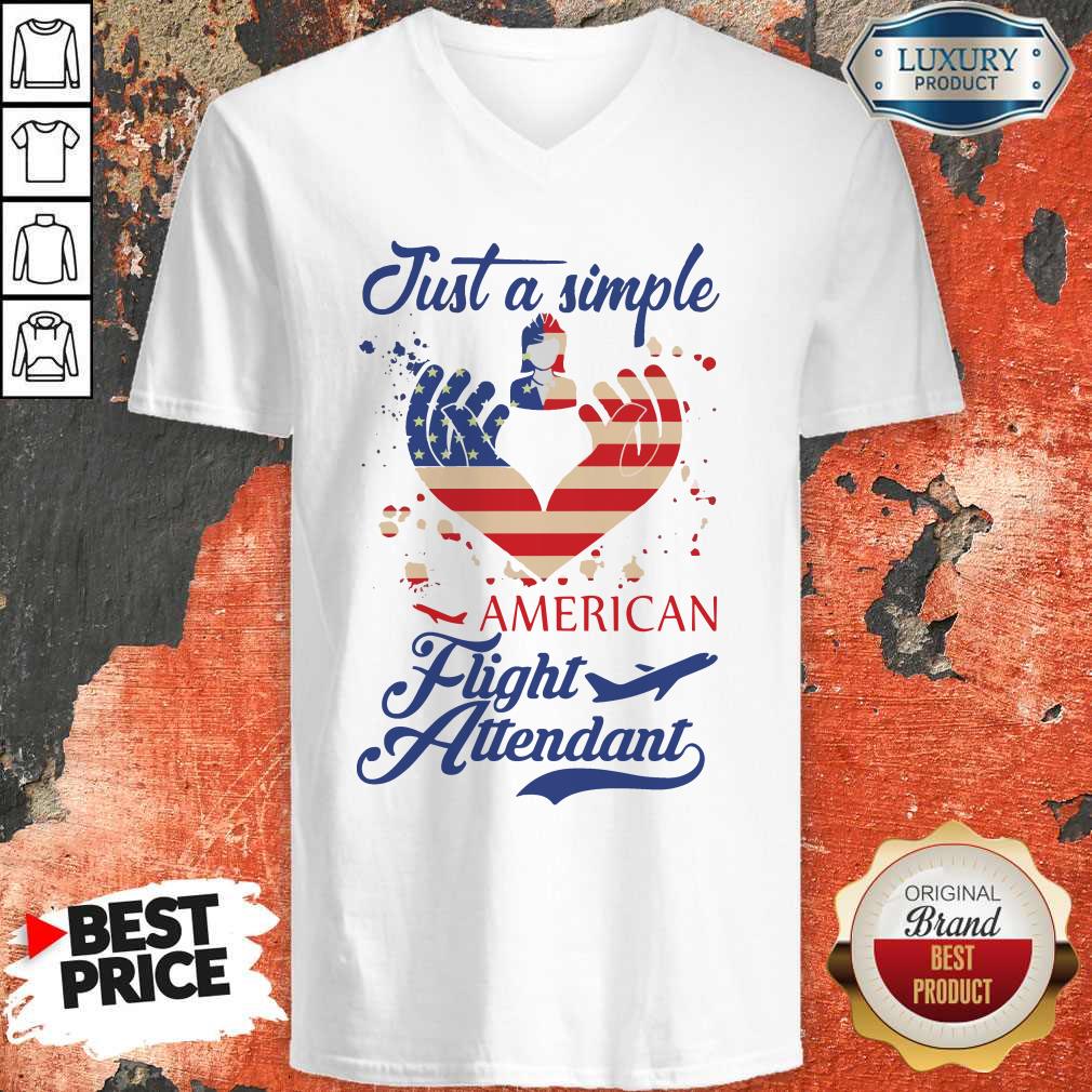Just A Simple American Flight Attendant Shirt - Image 4