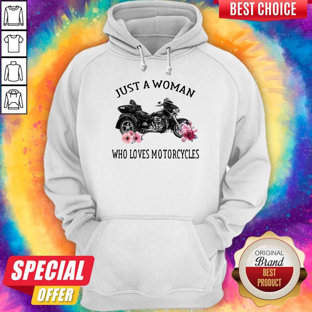 Just A Woman Who Loves Motorcycles Shirt - Image 3