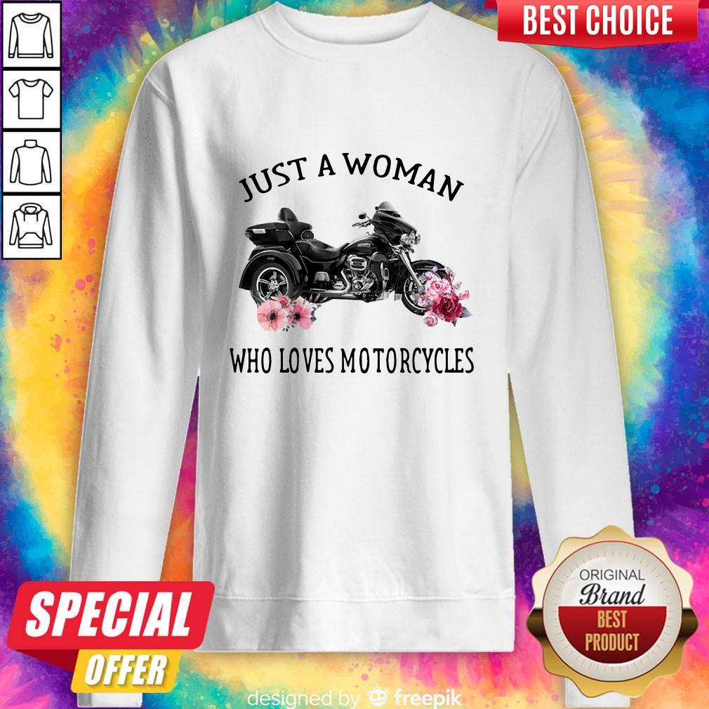 Just A Woman Who Loves Motorcycles Shirt - Image 5