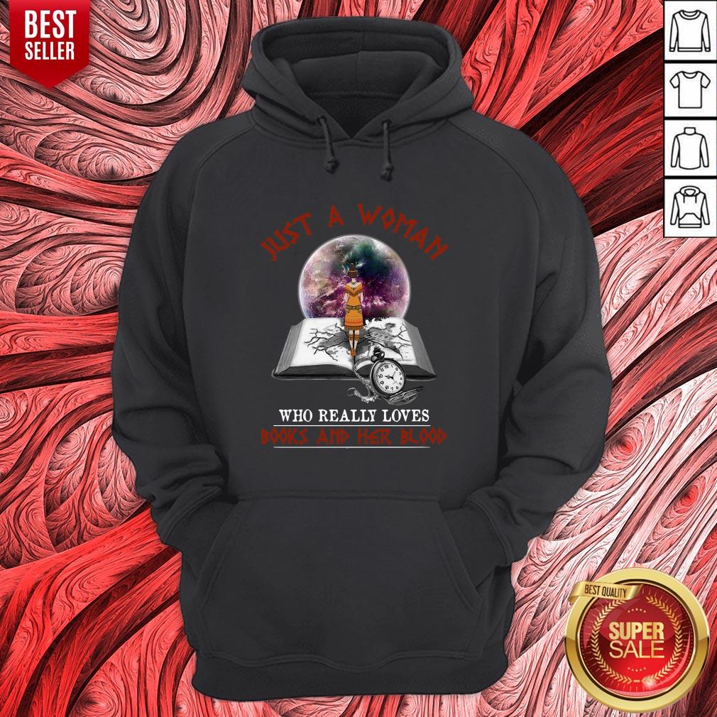 Just A Woman Who Really Loves Books And Her Blood Shirt - Image 5