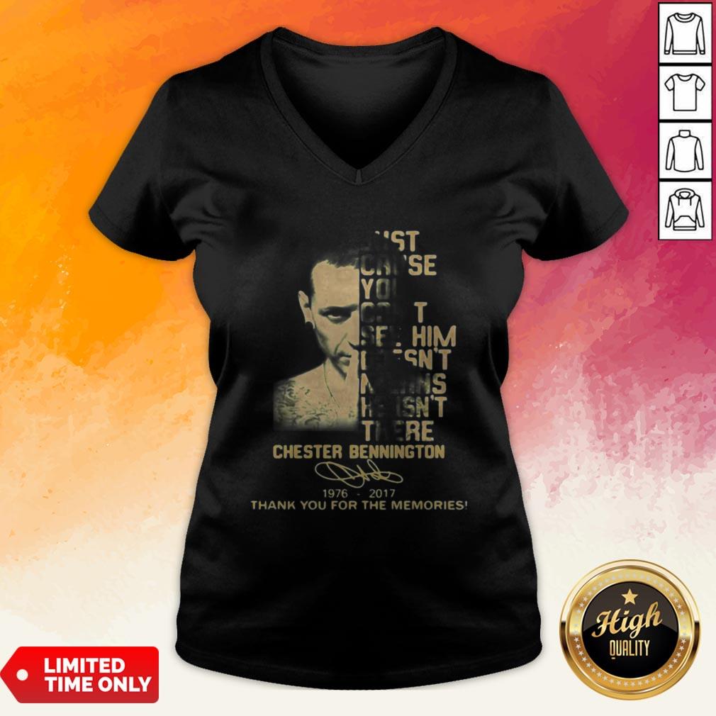 Just Cause You Feel It Doesn’t Mean It’s There Chester Bennington 1976 2017 Thank You For The Memories Signature Shirt - Image 3