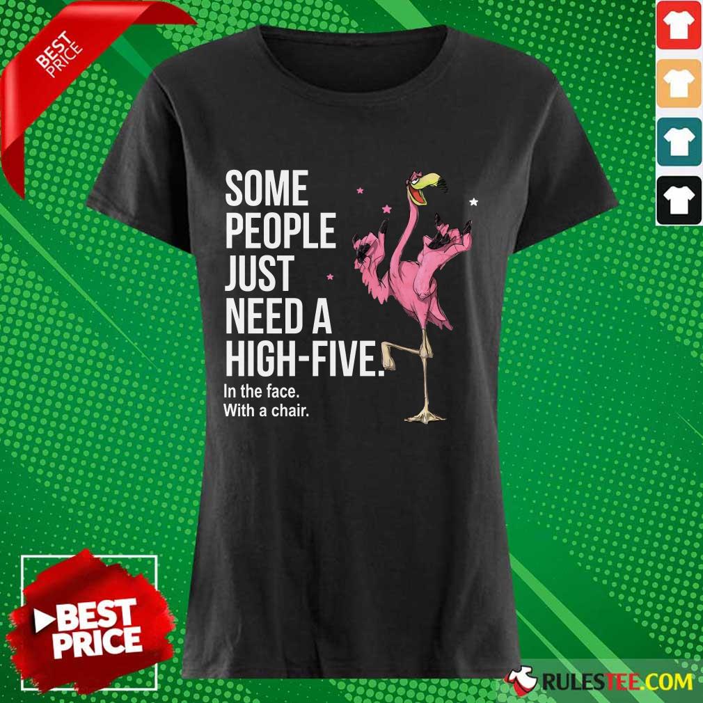 Just Need A High Five Flamingo Shirt - Image 3