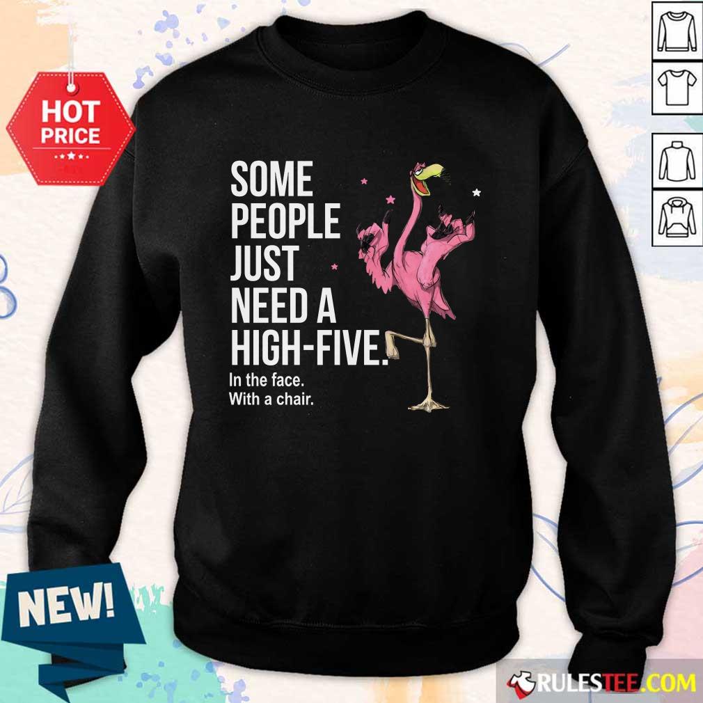 Just Need A High Five Flamingo Shirt - Image 5