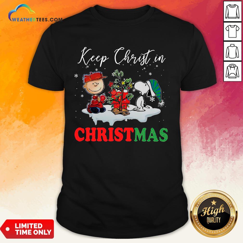 Keep Snoopy And Charlie Brown Keep Christ In Christmas 2020 Shirt