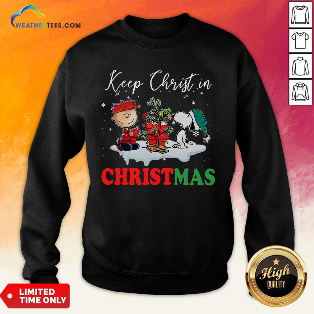 Keep Snoopy And Charlie Brown Keep Christ In Christmas 2020 Shirt - Image 4