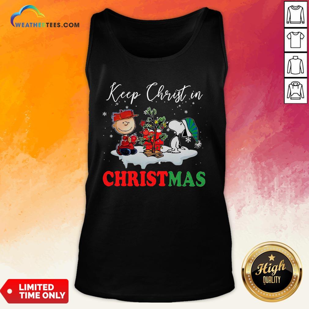 Keep Snoopy And Charlie Brown Keep Christ In Christmas 2020 Shirt - Image 3
