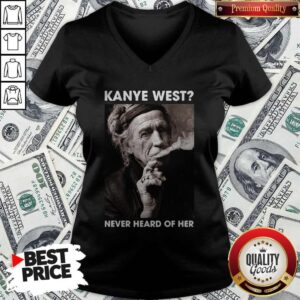 Alternative view of Keith Richards Kanye West Never Heard Of Her Shirt