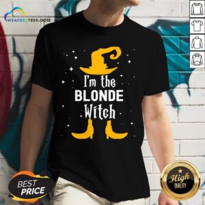 Alternative view of Kick I’m The Blonde Witch Matching Halloween Shirt