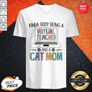 Alternative view of Kinda Busy Being And A Dog Paw Mom Shirt