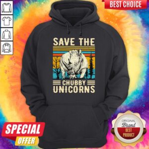 Alternative view of Top Rhino Save The Chubby Unicorns Vintage Retro Shirt