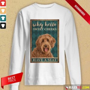 Alternative view of Labradoodle Why Hello Poster Shirt