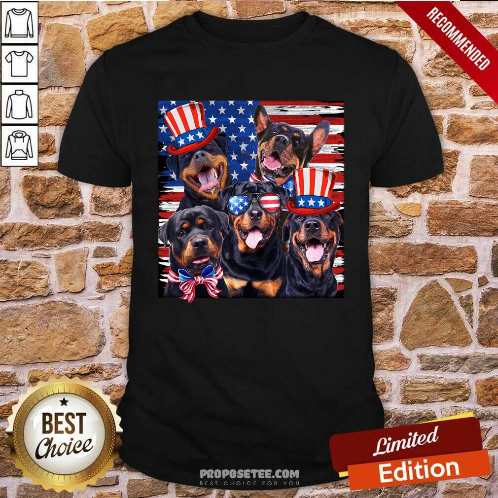 Labrador Black Dog 4th Of July USA Flag Shirt