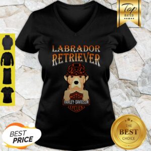 Alternative view of Labrador Retriever Mashup Motor Harley Davidson Cycles Shirt