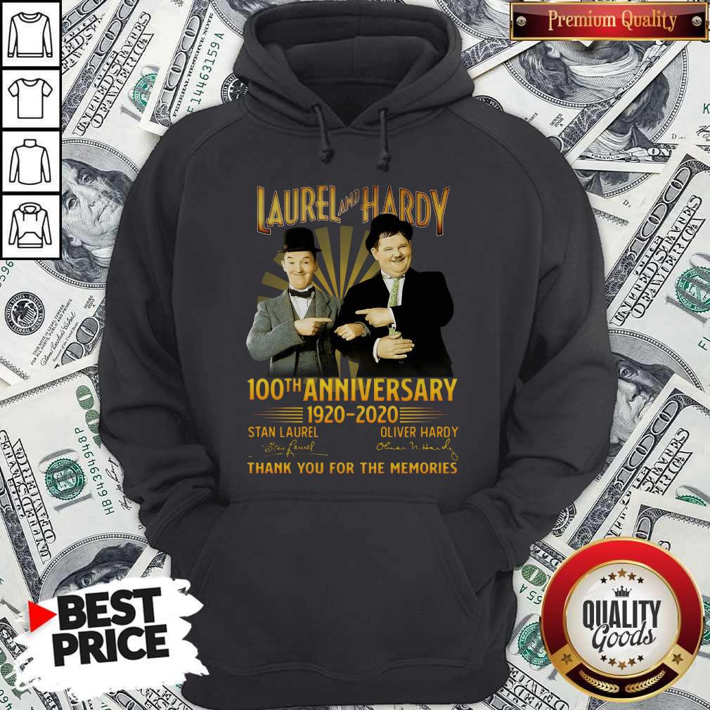 Laurel And Hardy 100th Anniversary 1920 2020 Thank You For The Memories Signature Shirt - Image 5