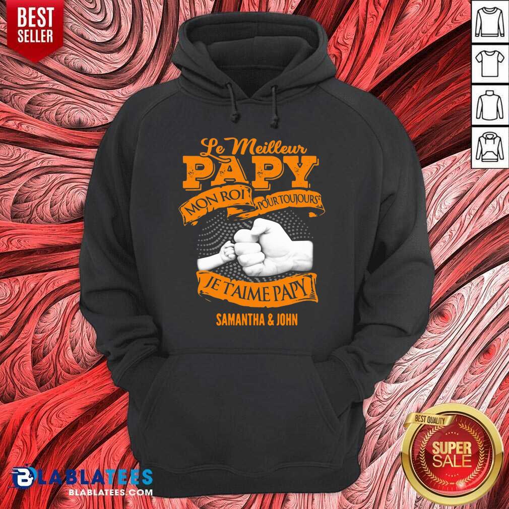 Le Meilleur Papy Mon Roi Pour Toujours Je Taime Papy Shirt - Image 5