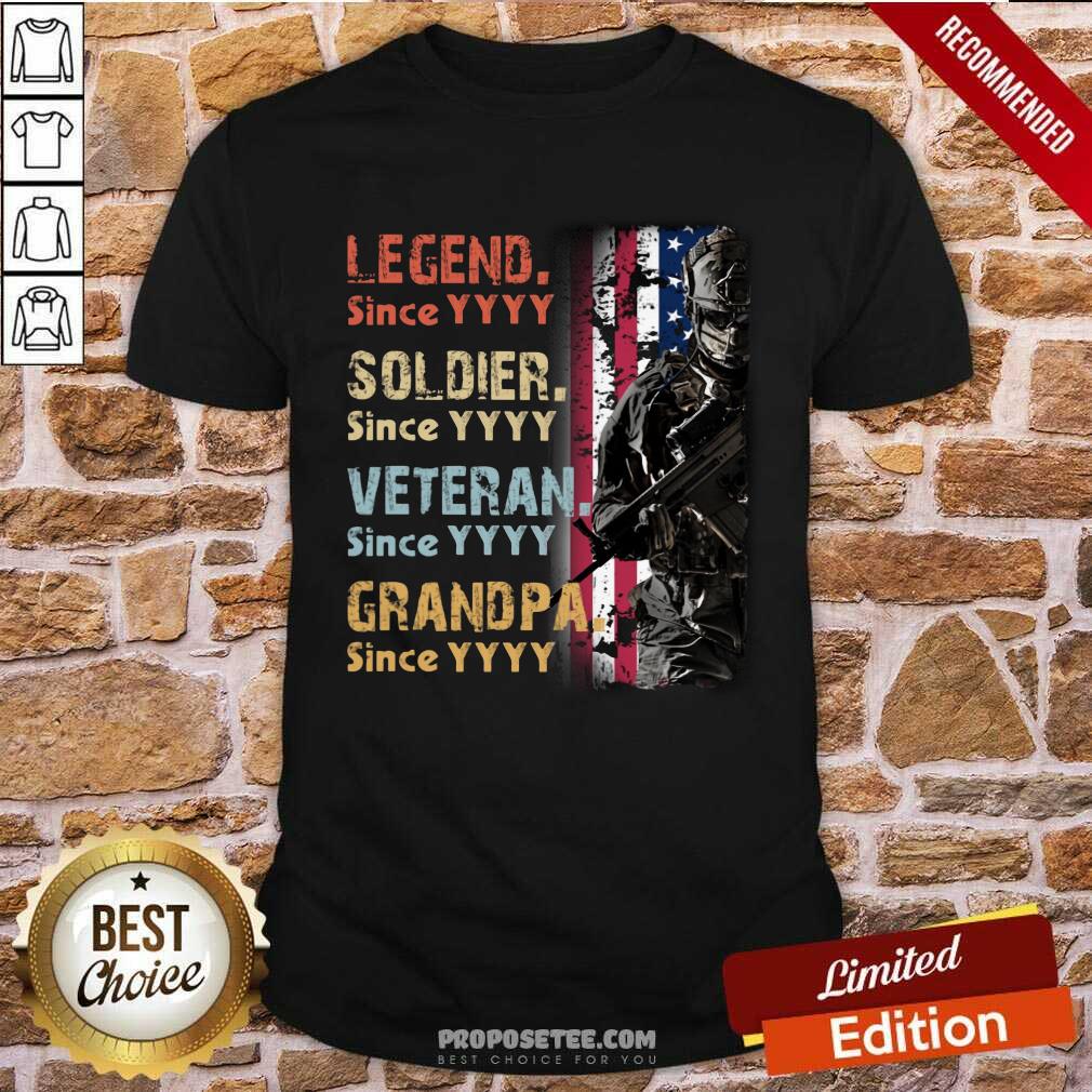 Legend Soldier Veteran Grandpa Shirt