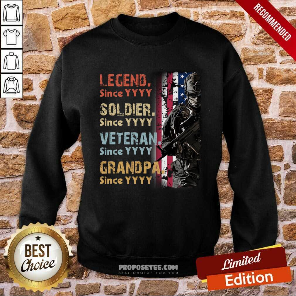 Legend Soldier Veteran Grandpa Shirt - Image 5