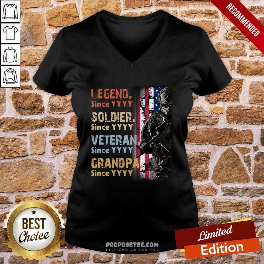 Legend Soldier Veteran Grandpa Shirt - Image 3