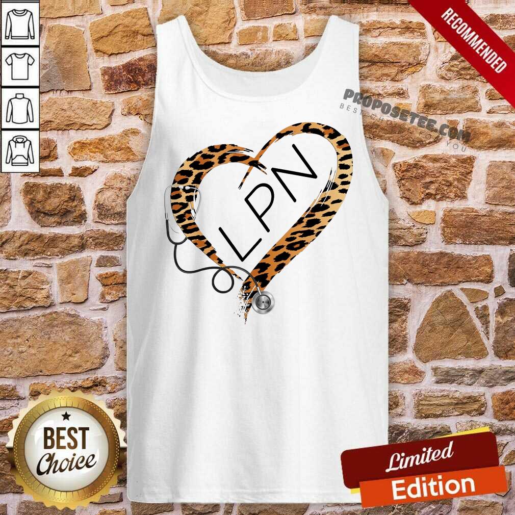 Leopard Heart Frame Medical Stethoscope LPN Shirt - Image 5