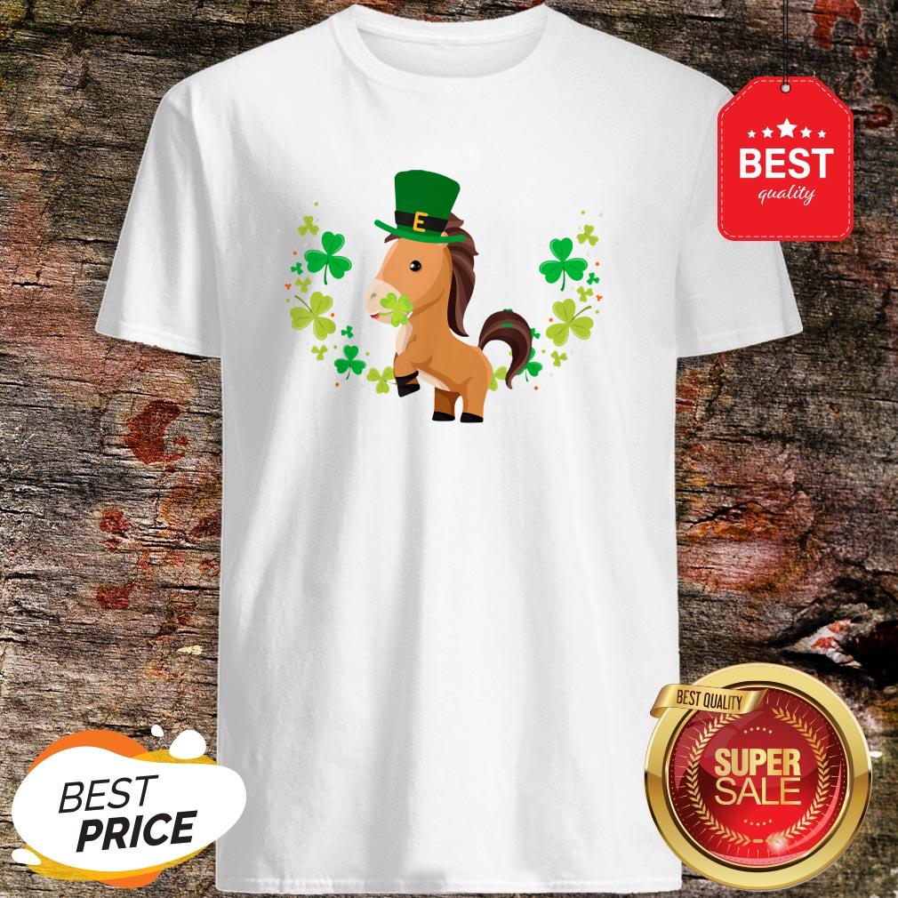 Leprechaun Horse Shamrock For Kids St.Patrick’s Day T-Shirt
