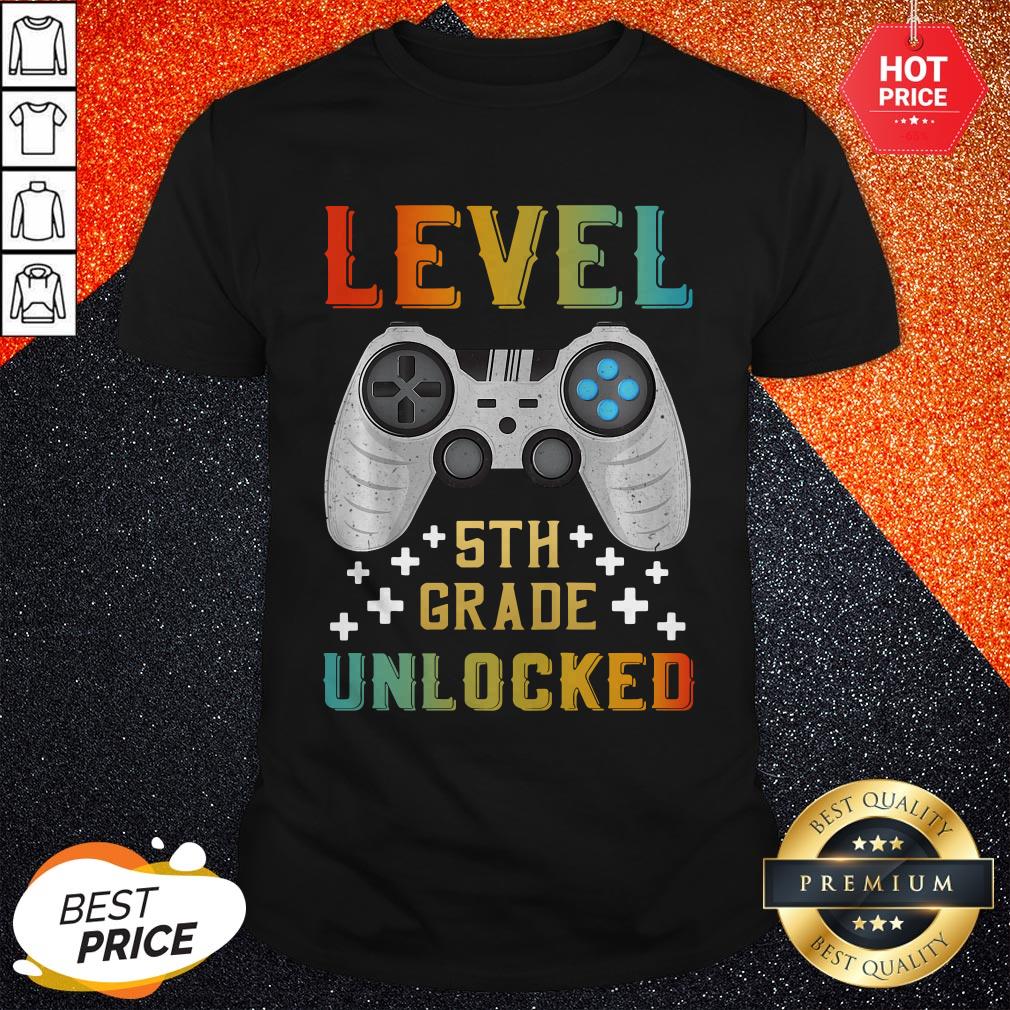 Level 5th Grade Unlocked Gamer Back To School Shirt