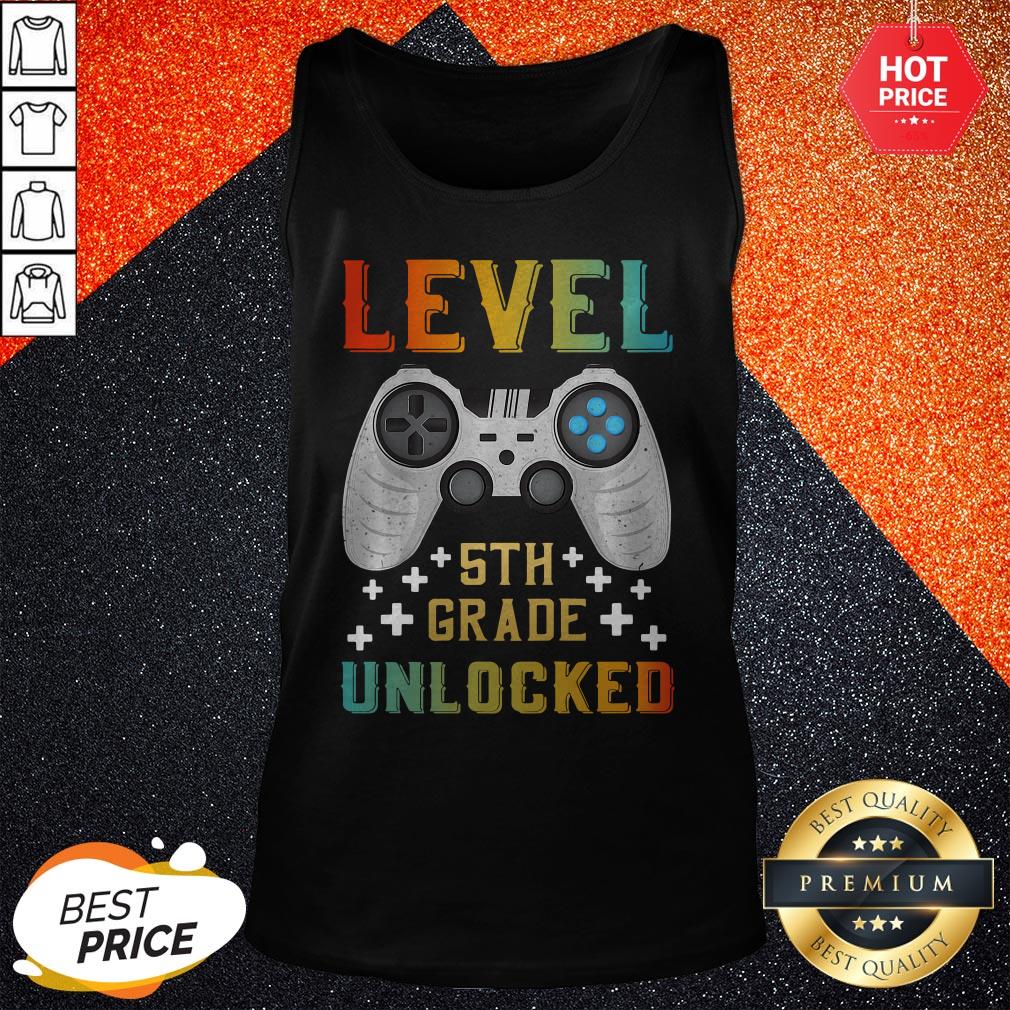 Level 5th Grade Unlocked Gamer Back To School Shirt - Image 3