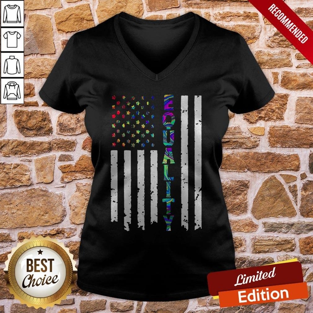 LGBT American Flag Equality 4th Of July Independence Day Shirt - Image 2