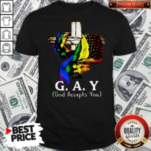 LGBT Cross Jesus Gay God Accepts You Shirt