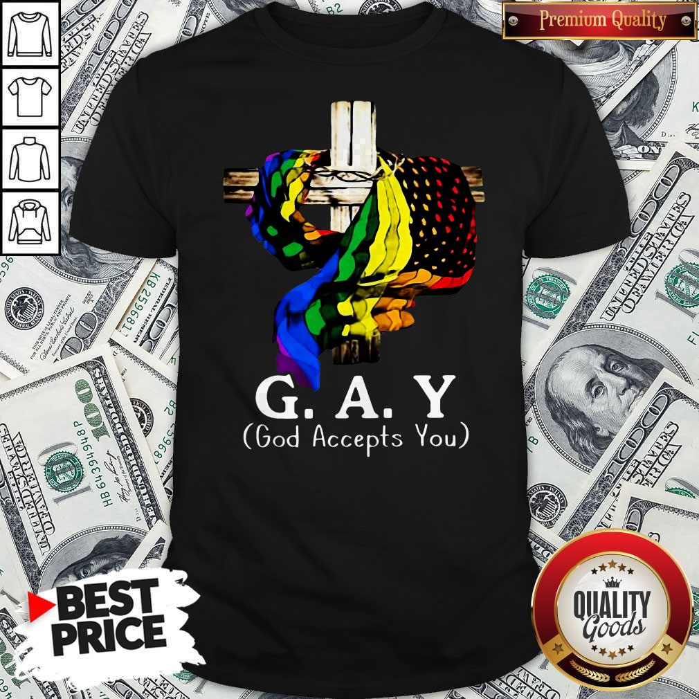 LGBT Cross Jesus Gay God Accepts You Shirt