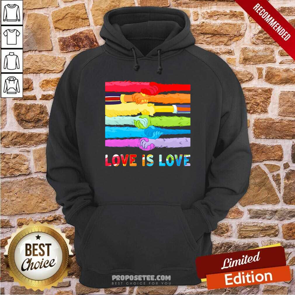 LGBT Hand Love Is Love Shirt - Image 2