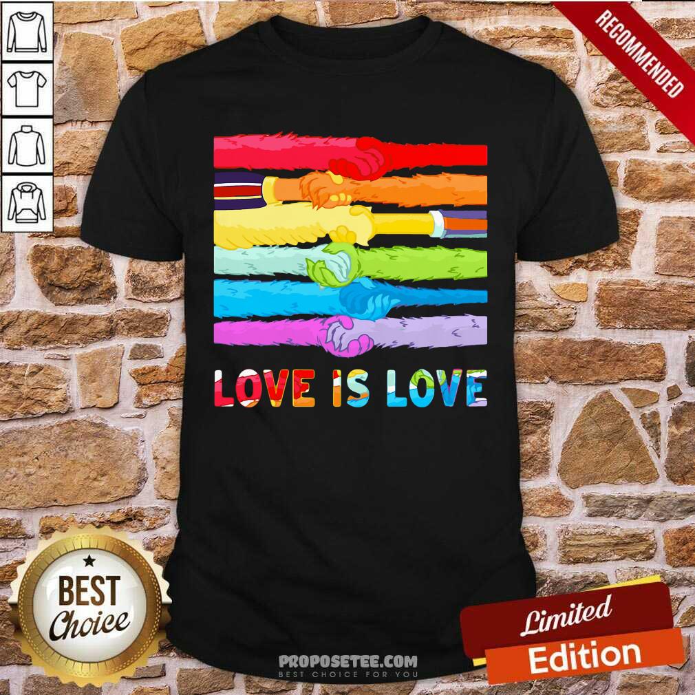 LGBT Hand Love Is Love Shirt