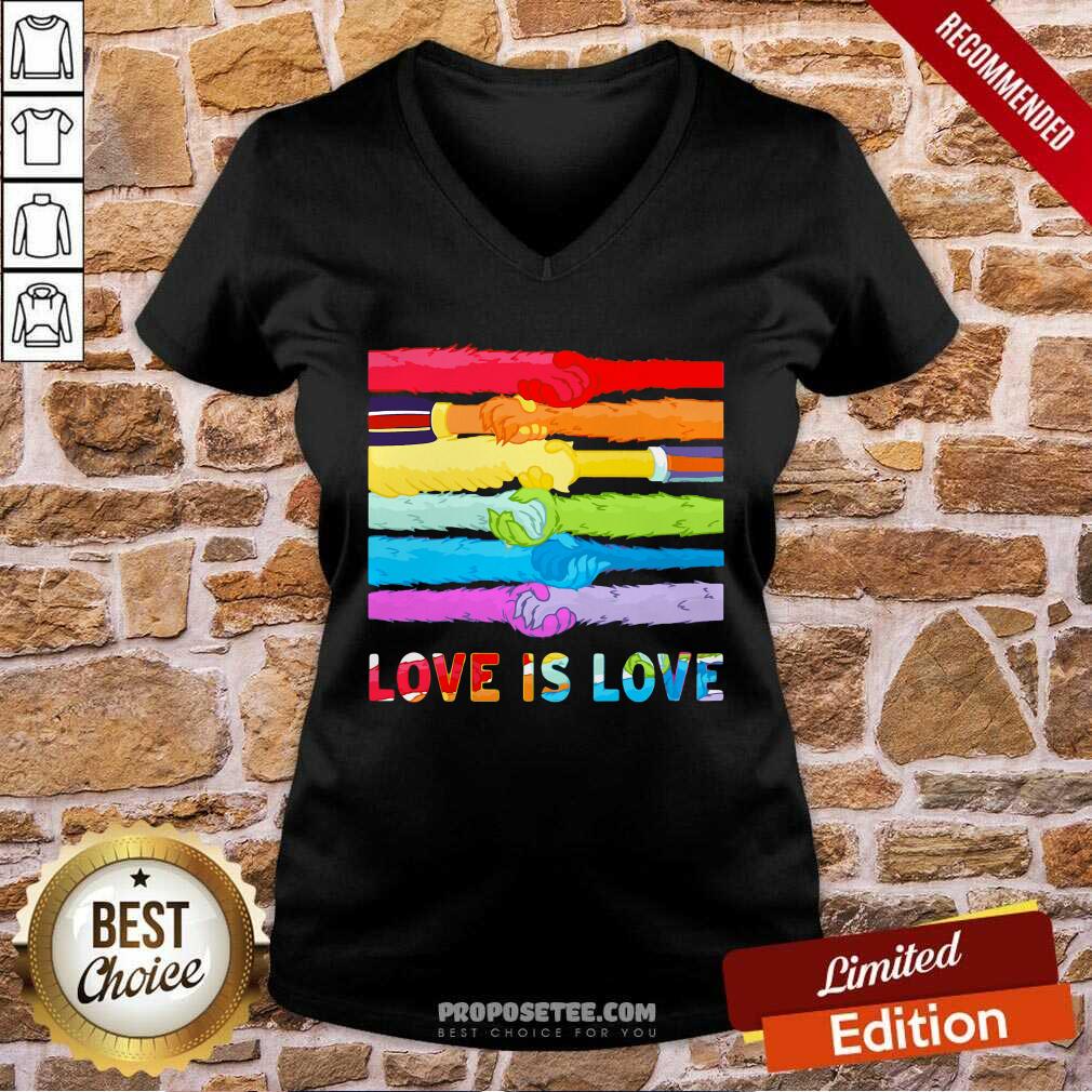 LGBT Hand Love Is Love Shirt - Image 3