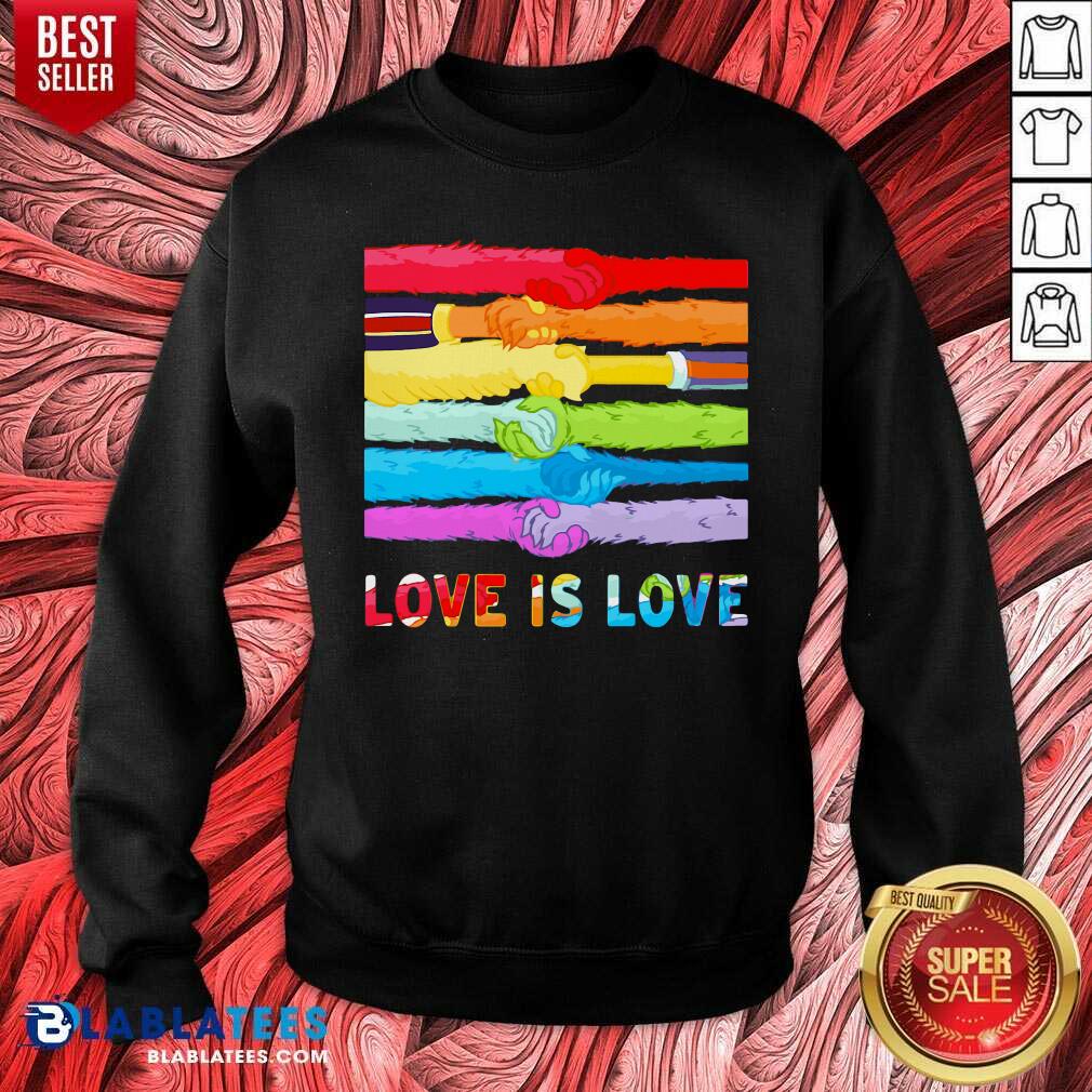 LGBT Hands Love Is Love Shirt - Image 5