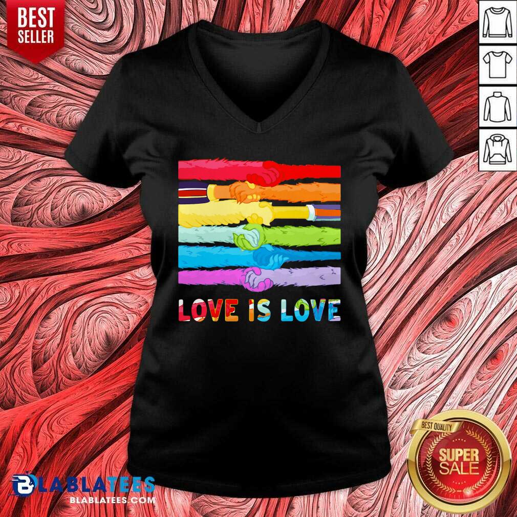 LGBT Hands Love Is Love Shirt - Image 3