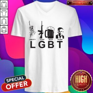 Alternative view of LGBT Liberty Guns Beer Trump Shirt