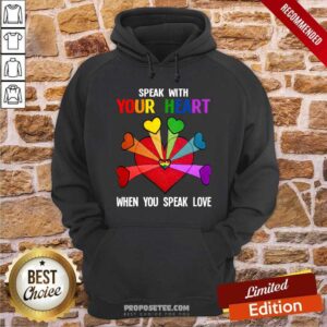 Alternative view of LGBT Speak With Your Love Shirt