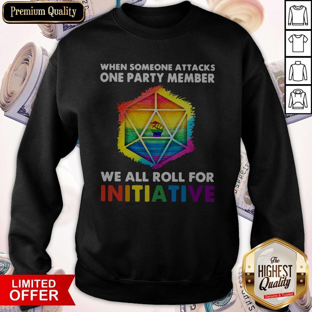 LGBT When Someone Attacks One Party Member We All Roll For Initiative Shirt - Image 4