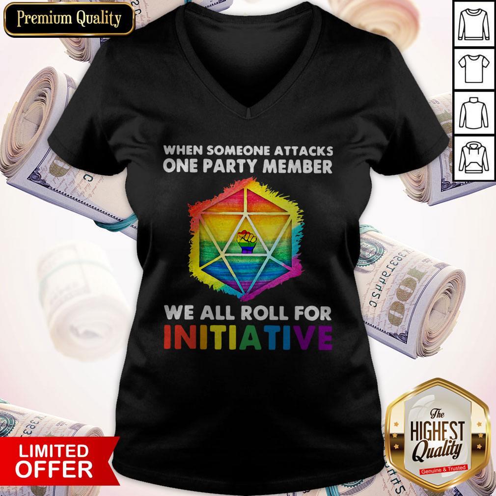 LGBT When Someone Attacks One Party Member We All Roll For Initiative Shirt - Image 2