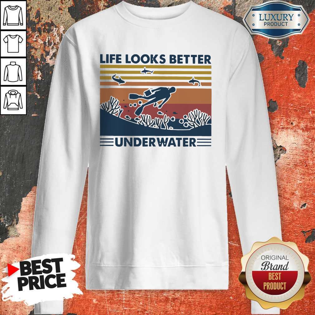 Life Looks Better Underwater Vintage Shirt - Image 5