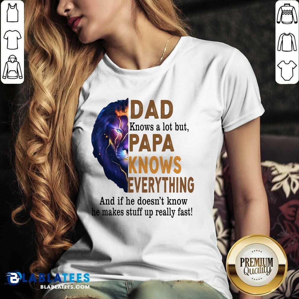 Lion Dad Knows A Lot But Papa Knows Everything Shirt - Image 2