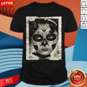 Little Girl Makeup Skull Day Of The Dead Shirt