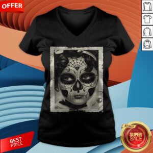 Alternative view of Little Girl Makeup Skull Day Of The Dead Shirt