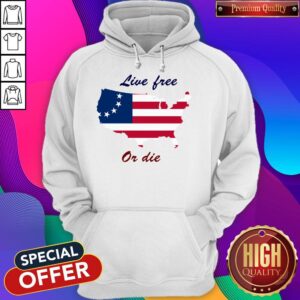 Alternative view of Live Free Or Die American Flag Independence Day Shirt