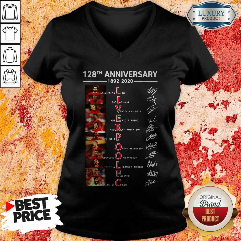 Liverpool 128th Anniversary 1892 2020 Signatures Shirt - Image 2