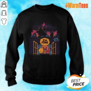Alternative view of Lockdown Dog I'm Fine Home Office By Tobe Fonseca Shirt