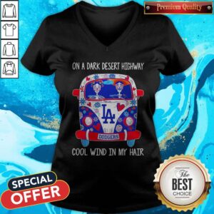 Alternative view of Los Angeles Dodgers Hippie On A Dark Desert Highway Cool Wind In My Hair Shirt